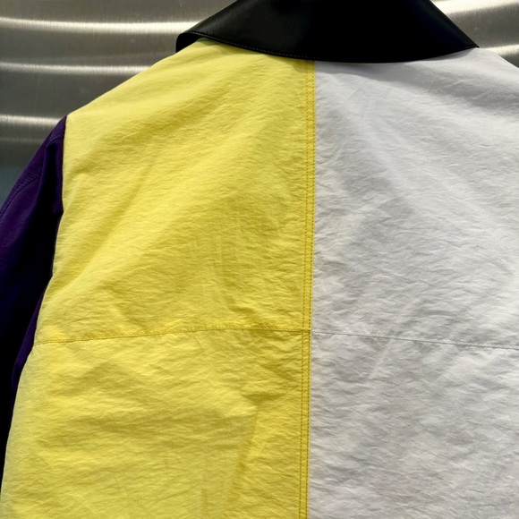 NWT Loewe Padded Overshirt Multicolored Jacket Leather Collar Over shir multi - Picture 13 of 16